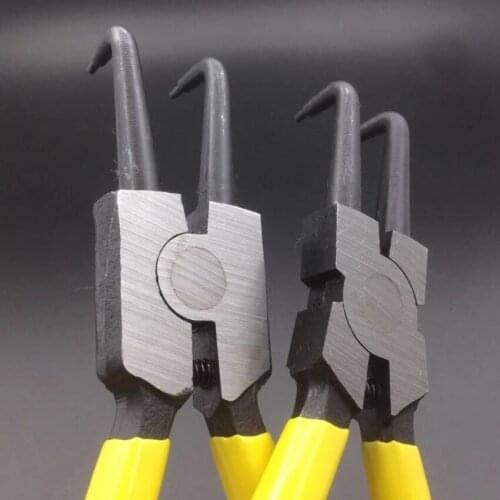 Professional 170mm High Quality 7 inches Internal Circlip Pliers External Bend Clamp Point Shaft Snap Ring Bent Nose hand tools
