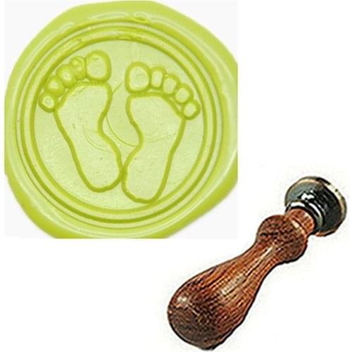Vintage Retro Classical Footprints Wax Sealing Stamp Arts Crafts Wax Seal Stamp Metal Stamp Wedding Invitation Letter