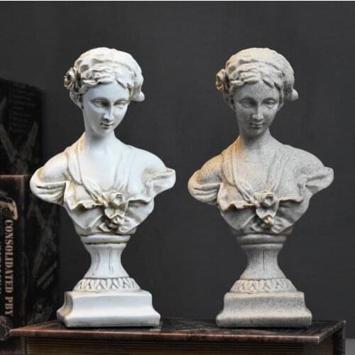 European Resin Venus Goddess Figurines David Model Sculpture Art Retro Statues Ornament Office Home Furnishing Crafts Decoration
