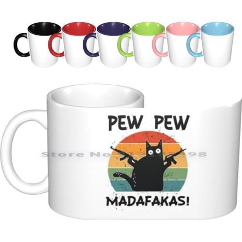 Vintage Cat Madafakas Ceramic Mugs Coffee Cups Milk Tea Mug Cat Funny Cat Madafakas Vintage Black And White Vintage Funny Cat