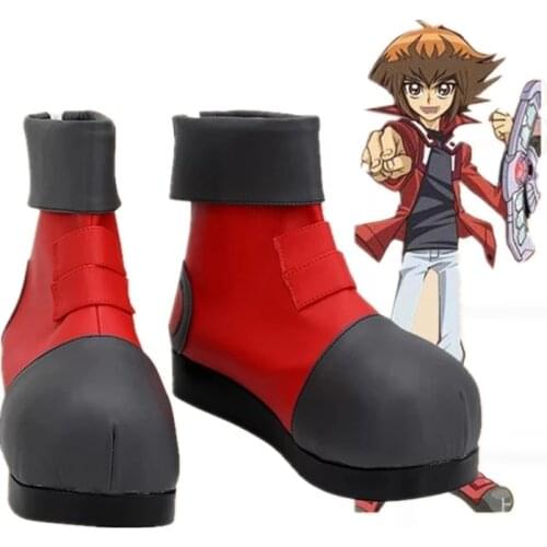 Yu-Gi-Oh! GX Jaden Yuki Cosplay Boots Shoes Anime Party Cosplay Boots Custom Made Halloween Carnival Accessories