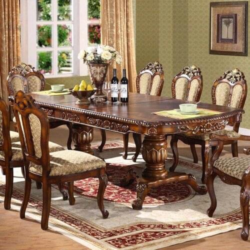 1+10)2 meter-2.5meter rubber wood dining set for 10 persons CE-T06