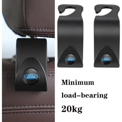 2Pcs ABS Car Rear Seat Back Portable Hanging Hooks For Ford Focus Fiesta Ranger Mondeo S-MAX Kuga Mustang Fusion Everest Escape