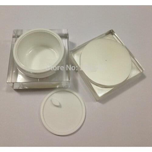 30G pearl whitel square shape cream bottle,cosmetic container,,cream jar,Cosmetic Jar,Cosmetic Packaging