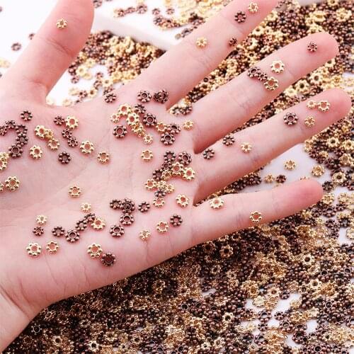 200pcs of mixed size plum blossom alloy jewelry accessories and parts plating ancient silver DIY jewelry accessories jewelry