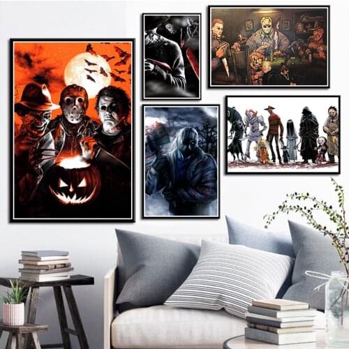 Diamond Painting Cross Stitch Classic Horror Movie Poster Picture of Rhinestone DIY Diamond Mosaic Diamond Embroidery Home Decor