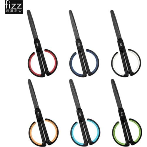 Youpin Fizz Anti-stick scissors with scale for Office School Student Stationary Scissor Household DIY tape shear Snip for home
