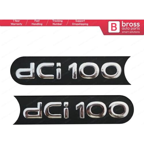 Bross Auto Parts BSP567 2 Pieces Black dci 100 Badge Monogram Emblem for Renault Master Fast Shipment Ship From Turkey
