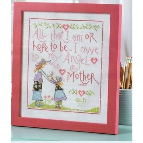 FREE Shipping Top Quality counted cross stitch kit angel mother mom, cross stitch to mother