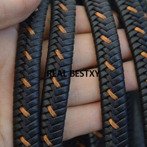 D094 5m/lot approx 11.6*7mm Wide Silk Black Super Fiber Braided Leather Rope String Cord For Bracelets DIY Jewelry Craft cords
