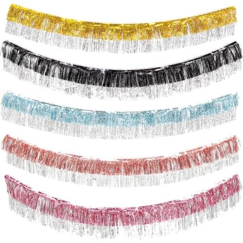 Wedding Party Decoration Party Supplies Photozone Rain Tinsel Foil Curtain Birthday Party Wall Drapes Photo Backdrop yl47