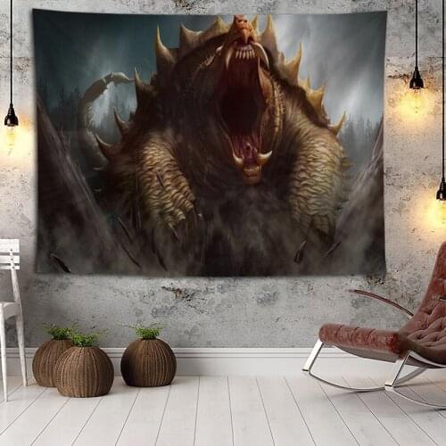 Hot Sale Custom Monster Printed Tapestry Background Decorative Tapestry Various Sizes Wall Hanging Decor