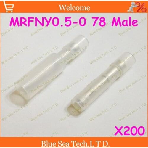 Free Shipping 200pcs/lot MRFNY0.5-078 White cold-pressed terminal Connectors and Splices For 0.3-1.0mm2 , 24-18 AWG Wire