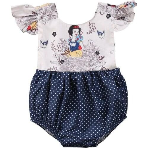 Summer Clothes Newborn Baby Girls Snow White Bodysuit Jumpsuit Outfits Sunsuit Clothes Baby Girl Bodysuits O-neck Cotton