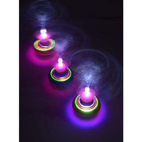Flashing toy factory New crown with optical fiber electric flash music gyro drift gyro luminous toy manufacturers direct sale