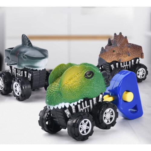 Dinosaur Car Toys for Boys Kids Animal Shape Ejection Inertia Car Birthday Gift for 2 3 4 5 Year Old Girls Toddlers Children