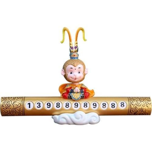 Multifunction Universal Car Temporary Parking Card Telephone Number Sticker Creative Monkey Parking Card Car Ornaments