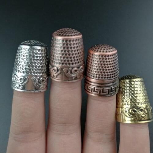 Thimble Finger Protector Classical Pattern Hard Metal Sewing Thimble Sewing Tools Needles Partner Embroidery tools