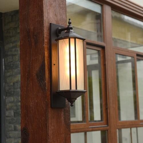 Rustic Outdoor Waterproof Wall Light iron Garden Courtyard lighting Balcony Retro Outdoor Wall sconce porch Light Terrace Lamp