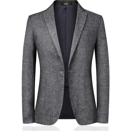New Arrival Luxury Men Blazer New Spring Fashion Brand Slim Fit Men Suit Terno Masculino Blazers Men/ Linen