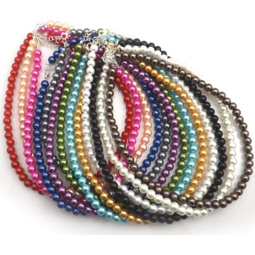 Mixed Lot 24pcs 8mm Imitation Pearl Necklace Fashion 17" Imitation Pearl Choker Wholesale
