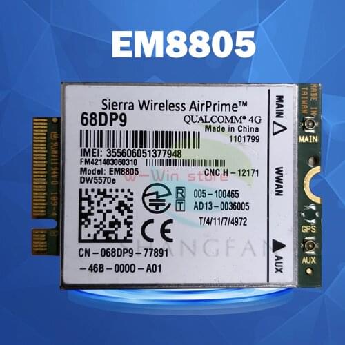 Unlocked Sierra Wireless AirPrime For DELL Venue 8/11 Pro Wireless DW5570e EM8805 M.2 Mobile Broadband 4G LTE WWAN Card 68DP9