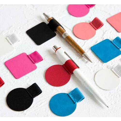 5pcs/set Self-Adhesive Pen holder sticky pen clamp elastic strap Creative moleskine notebook accessories
