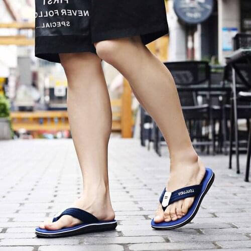 2021 Summer New Street Style Student Trend Flip Flops Men European And American Fashion Leisure Outdoor Vacation Beach Slippers