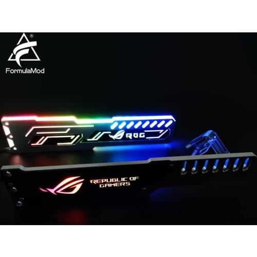 FormulaMod Fm-JSQJD, RGB Aluminum Alloy GPU Block Brackets, GPU Holders, 5v 3Pin RGB Synchronizable Motherboard Lighting