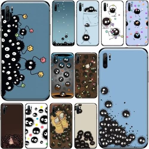 Studio Ghibli Spirited Away Soot Totoro Phone Case For Huawei P9 P10 P20 P30 Pro Lite smart Mate 10 Lite 20 Y5 Y6 Y7 2018 2019