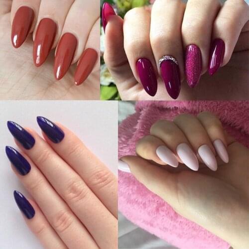 TKGOES 500PCS NEW Fake Acrylic Natural Round Shapes Oval Nail Tips Full False French Nail Tips False Nail Art Tips Manicure Tool