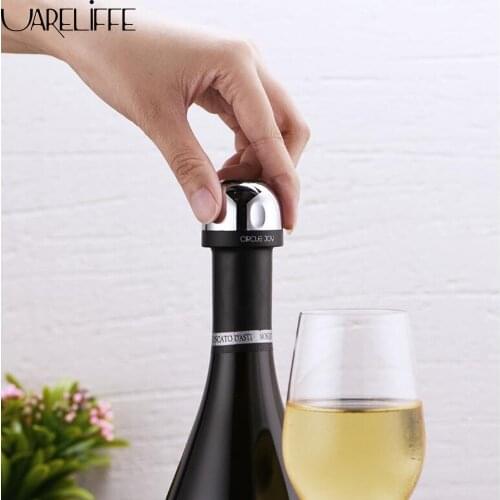 Uareliffe Vacuum Wine Bottle Cap Stopper Mini Silicone Sealed Champagne Stopper Rotary Lock Fresh Keeper Bottle Cover Bar Tools