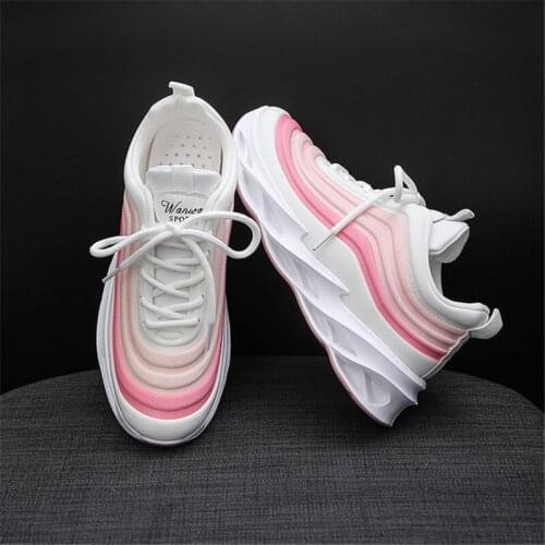 All-match ins trendy womens shoes spring new 2020 thick-soled net red womens sports casual shoes