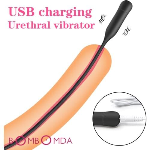 Urethral Dilators Penis Plug Vibrating Insertion Urethral Plug Catheter Sounds Vibrator 10 Frequency Sex Toys for Men Adult Toy