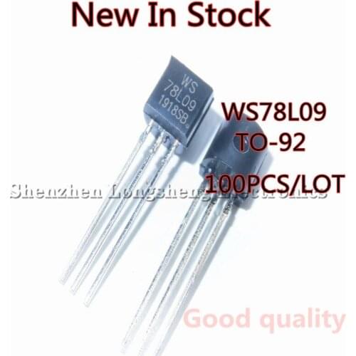 100PCSLOT WS78L09 78L09 TO-92 9V three-terminal regulator