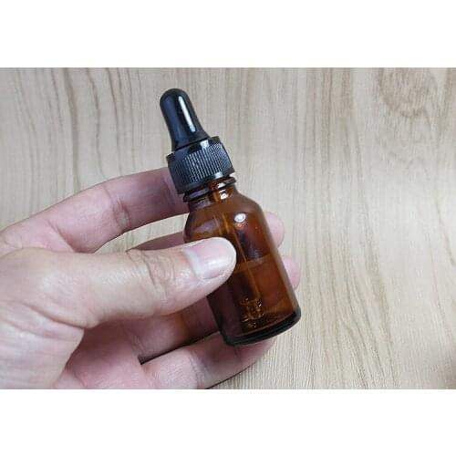 10X15ml mini Amber Glass Dropper bottle Mini Glass essential Oil bottle with glass hose Glass vials