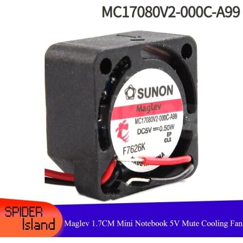 5pcs New Original 1708 MC17080V2-000C-A99 Magnetic levitation 1.7CM mini Fan for Notebook / Laptop 5V Mute Cooling Fan