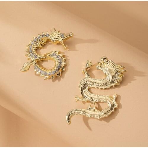 6 pair /lot fashion jewelry metal dragon earring for women