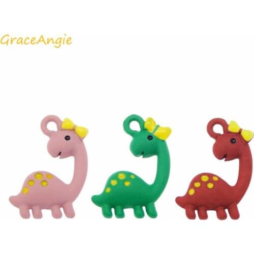 6pcs/pack Mix Enamel Charms Animals Cartoon Dinosaur 16*12mm Lovely dangle earrings accessories Necklace brooches Charms Child