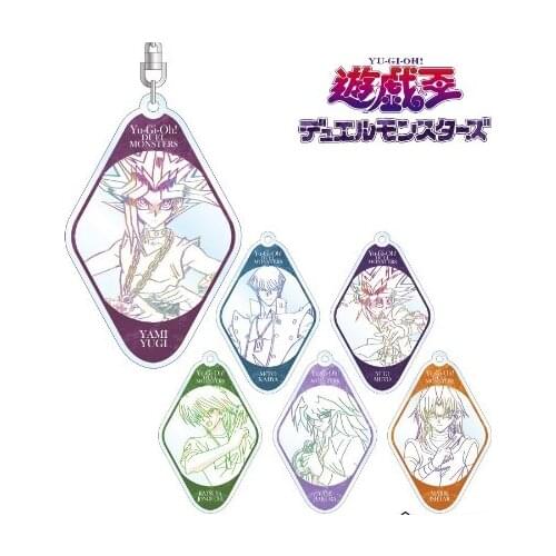 Anime Yu-Gi-Oh Duel Monsters Mutou Yuugi Kaiba Seto Acrylic Keychain Pendant Bag Charm Keyring Decor Collection Cosplay Toys