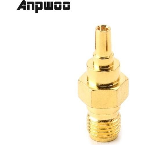 ANPWOO CRC9 Male Plug To SMA Female Jack RF Connector Coaxial Converter Adapter Straight