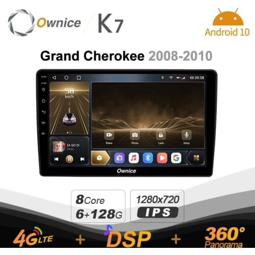 Ownice K7 6G+128G Ownice Android 10.0 Car Radio for Jeep Grand Cherokee 2008 - 2010 GPS 2din 4G LTE 5G Wifi autoradio 360 SPDIF