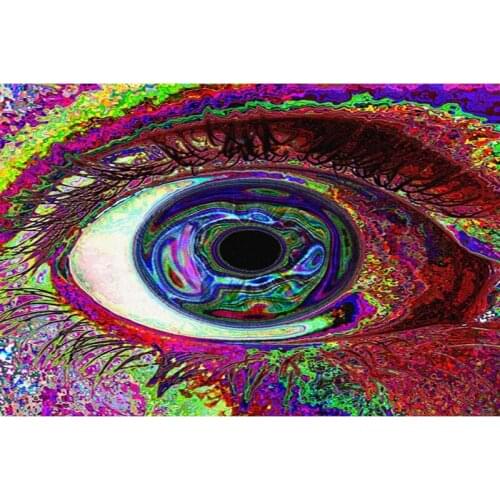 D0794 Psychedelic Trippy Silk Fabric Poster Art Decor Indoor Painting Gift
