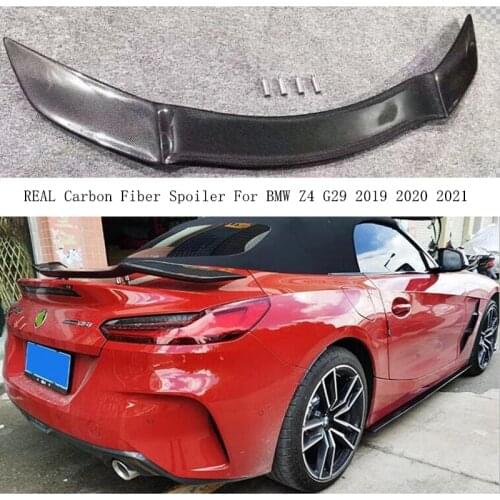 For BMW Z4 G29 2019 2020 2021 REAL Carbon Fiber Spoiler High Quality Wing Lip Spoilers Car Accessories