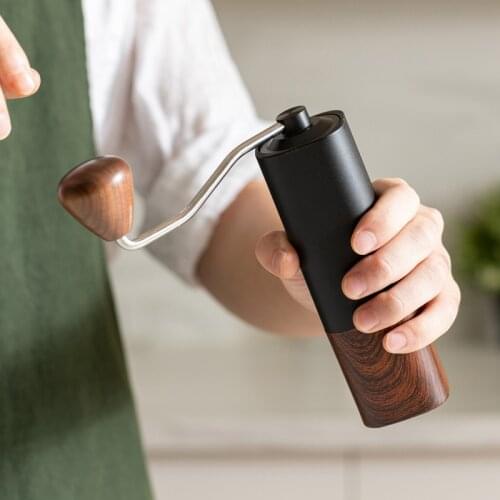 Travel portable Hand crank Manual grinding Stainless Steel Han Burr Mill fine coffee-bean grinder