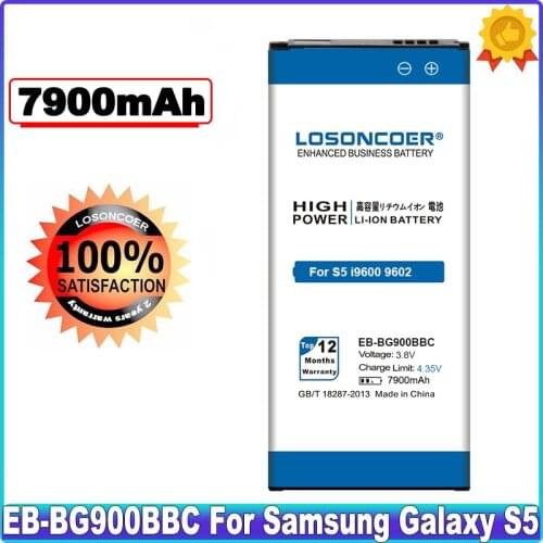 7900mAh EB-BG900BBE For Original Samsung Galaxy S5 Battery i9600 i9602 i9605 G9009D G9006W G900F G900T G9008 G900 EB-BG900BBC