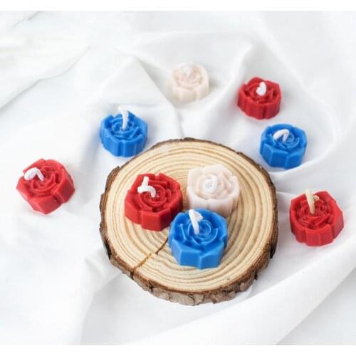 Rose Flower Aromatherapy candle Mold DIY material handmade candle block rose candle mold DIY Fondant Cake Mold