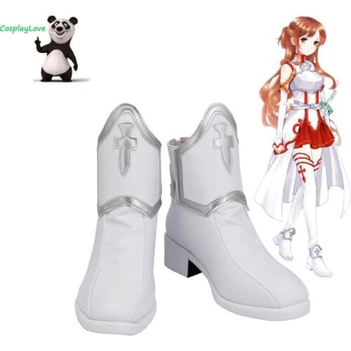 Custom Made Asuna Cosplay Shoes from Sword Art Online Cosplay Shoes For Halloween Party Christmas