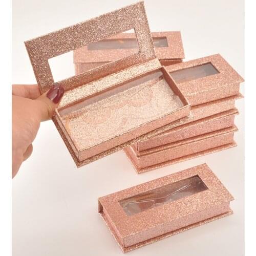 Eyelash Packaging Box Lash Boxes Package Custom Logo Magnetic Rose Gold 25mm False eyelashes Makeup private label Case Vendor