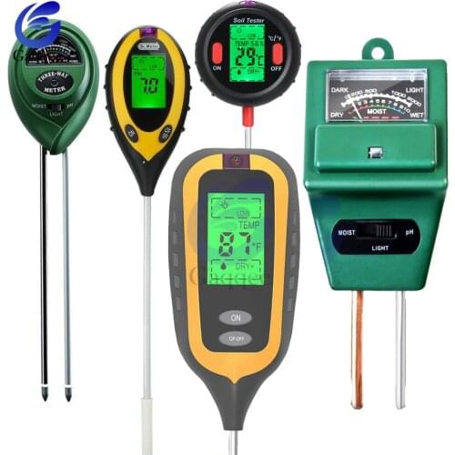 3 /4/5 in1 Soil Water Moisture Light PH Meter Tester Digital Analyzer Test Detector for Garden Plant Flower Hydroponic Garden